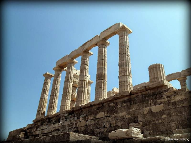 Ναός του Ποσειδώνα Σούνιο κίονες