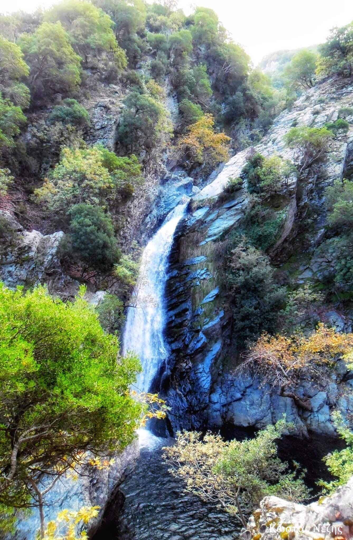 Σαμοθράκη - πρώτος καταρράκτης στο φαράγγι του Φονιά